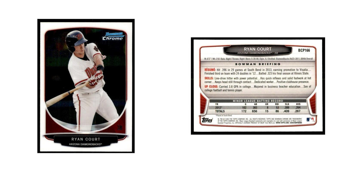 Ryan Court 2013 Bowman Chrome #BCP166 Baseball Cards Baseball Card NM