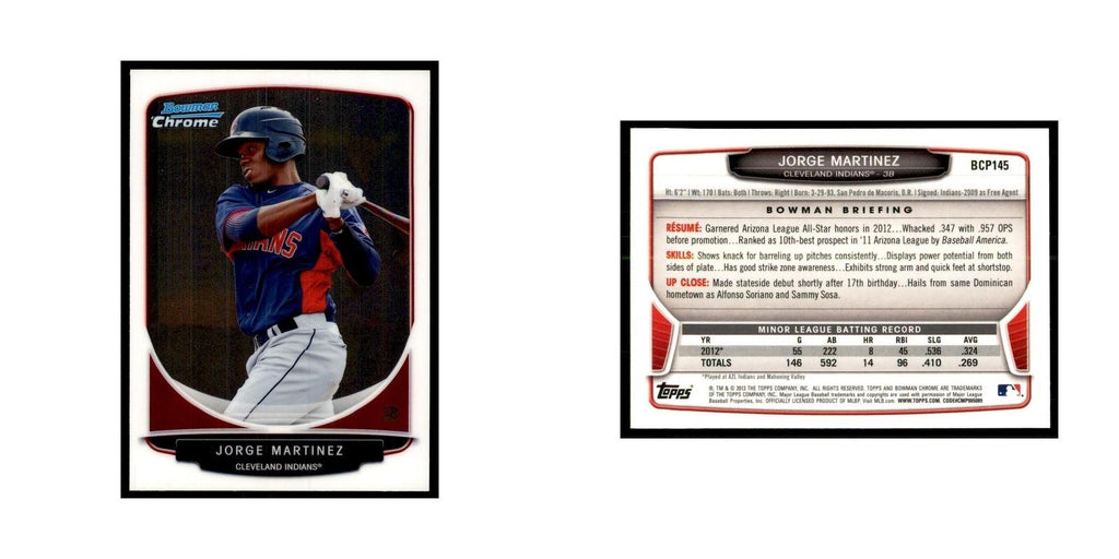 Jorge Martinez 2013 Bowman Chrome #BCP145 Baseball Cards Baseball Card NM