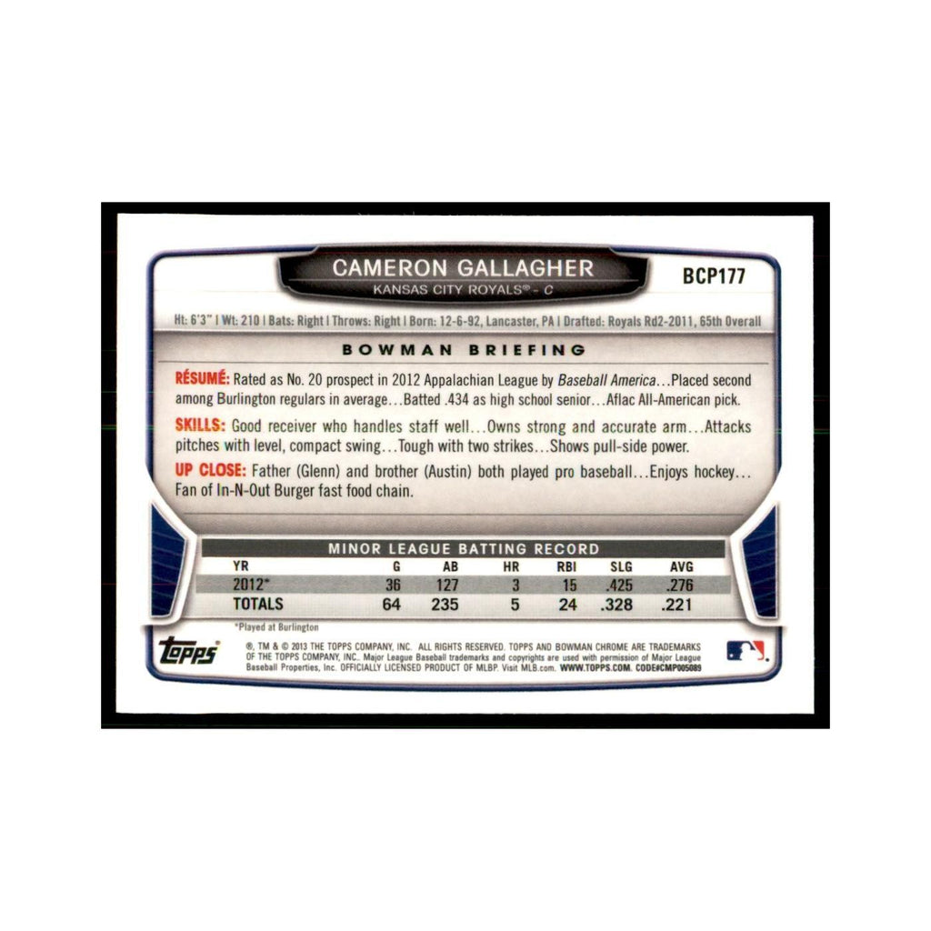 Cameron Gallagher 2013 Bowman Chrome #BCP177 Baseball Cards Baseball Card NM