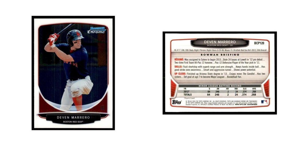 Deven Marrero 2013 Bowman Chrome #BCP120 Baseball Cards Baseball Card NM