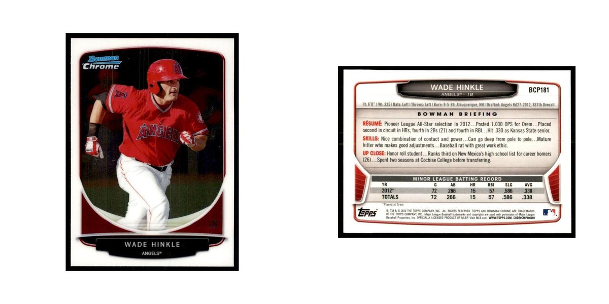 Wade Hinkle 2013 Bowman Chrome #BCP181 Baseball Cards Baseball Card NM
