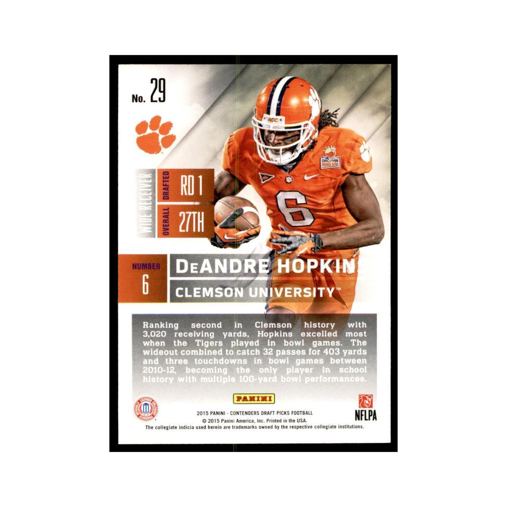 DeAndre Hopkins 2015 Panini Contenders Draft Picks #29 Football Cards NM