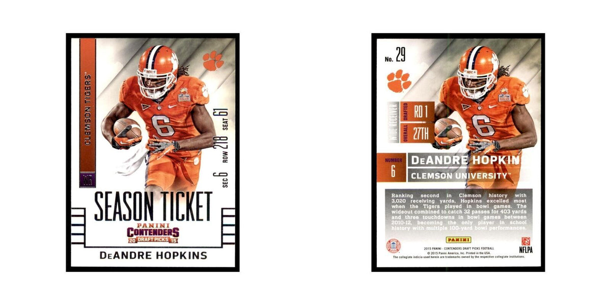 DeAndre Hopkins 2015 Panini Contenders Draft Picks #29 Football Cards NM