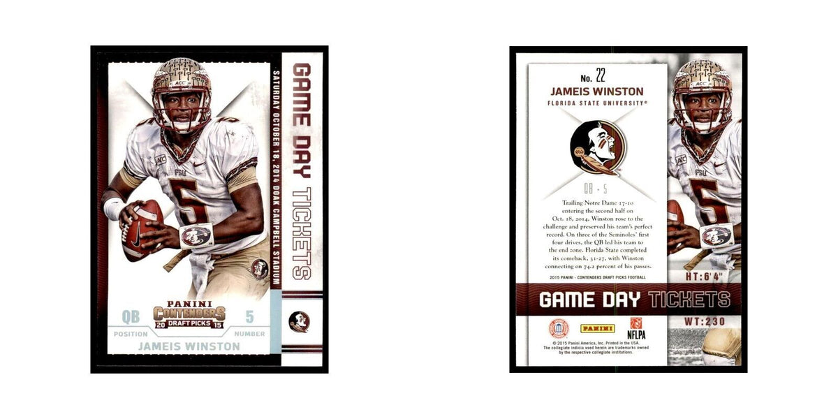 Jameis Winston 2015 Panini Contenders Draft Picks #22 Football Cards NM