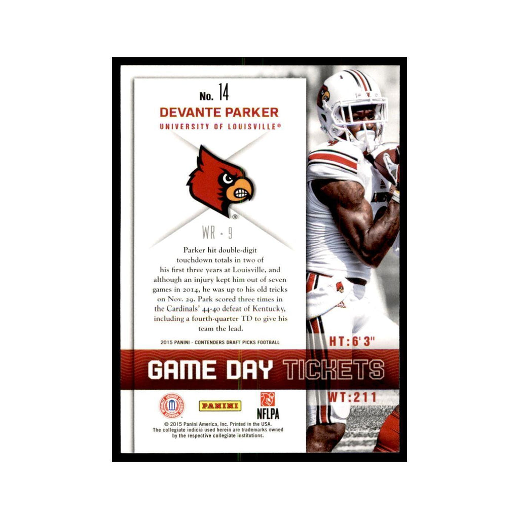 DeVante Parker 2015 Panini Contenders Draft Picks #14 Football Cards NM