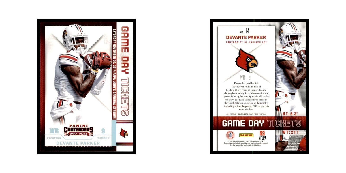 DeVante Parker 2015 Panini Contenders Draft Picks #14 Football Cards NM