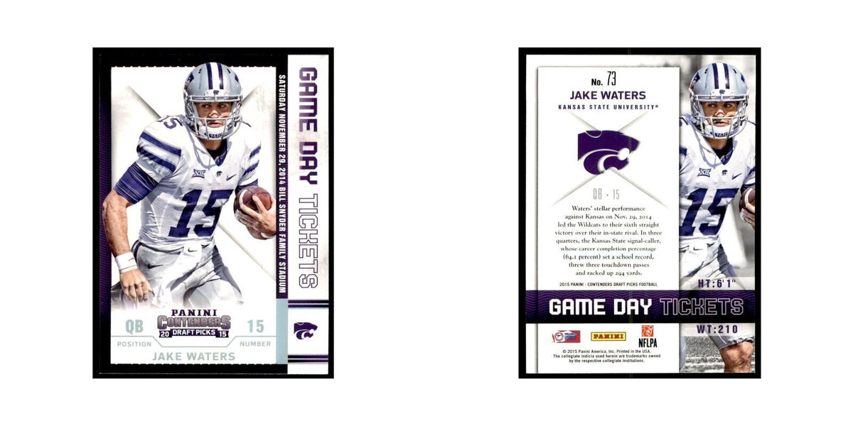 Jake Waters 2015 Panini Contenders Draft Picks #73 Cards NM