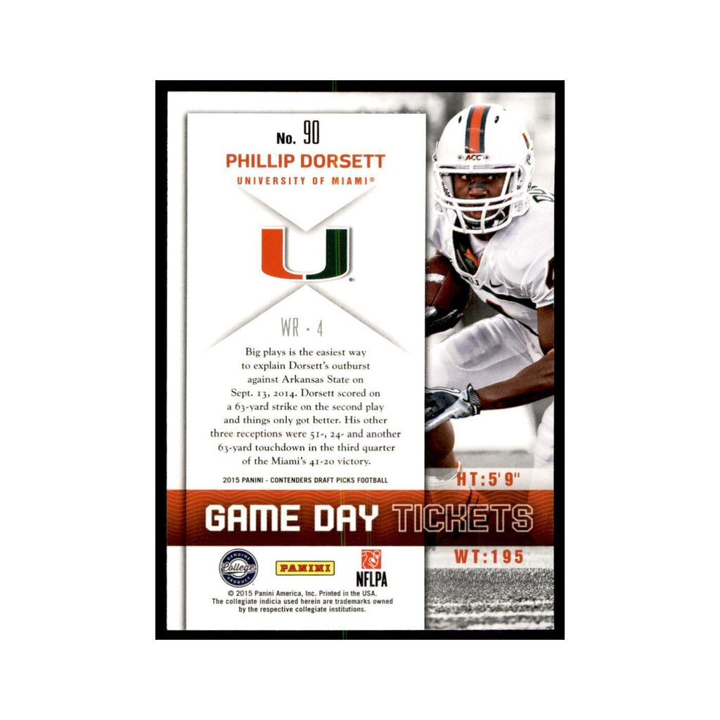 Phillip Dorsett 2015 Panini Contenders Draft Picks #90 Football Cards NM