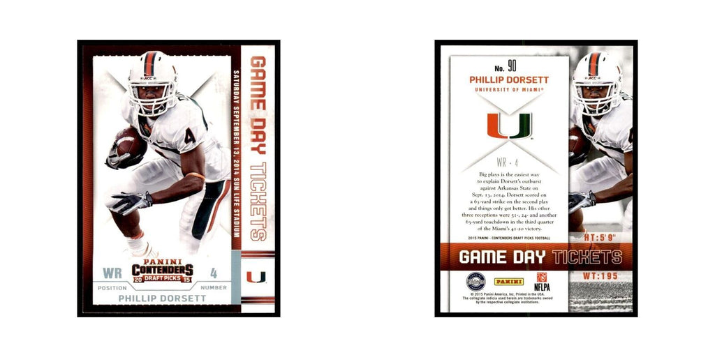 Phillip Dorsett 2015 Panini Contenders Draft Picks #90 Football Cards NM