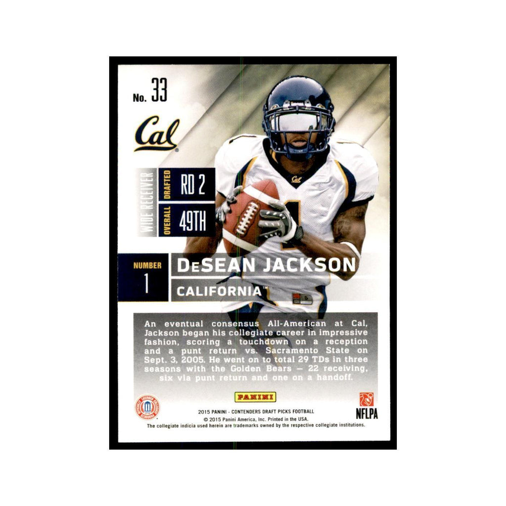DeSean Jackson 2015 Panini Contenders Draft Picks #33 Football Cards NM