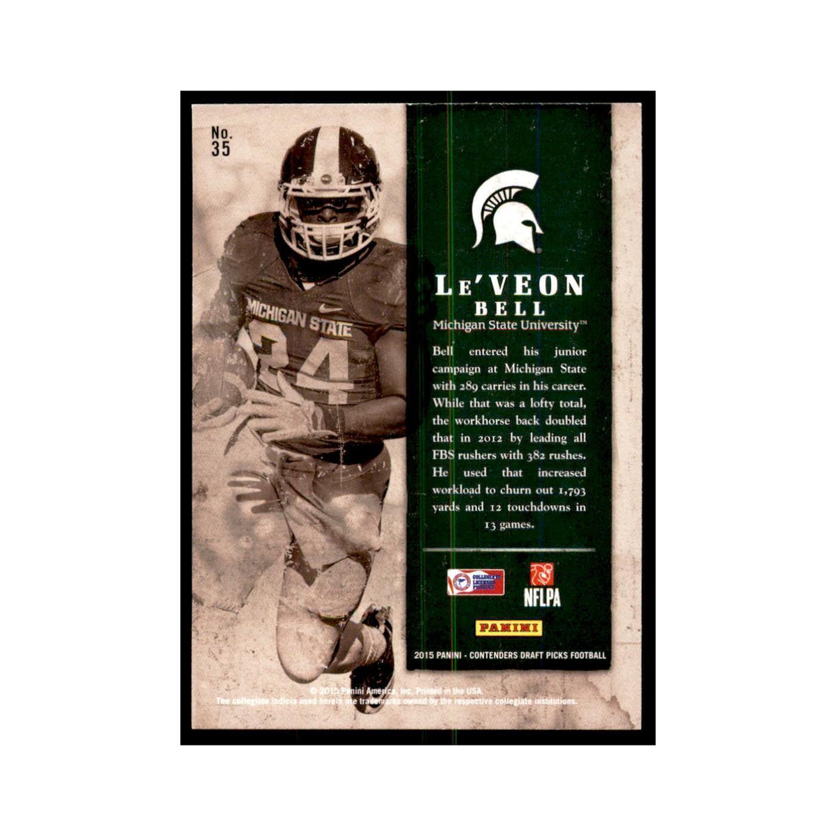 Le'Veon Bell 2015 Panini Contenders Draft Picks #35 Football Cards NM