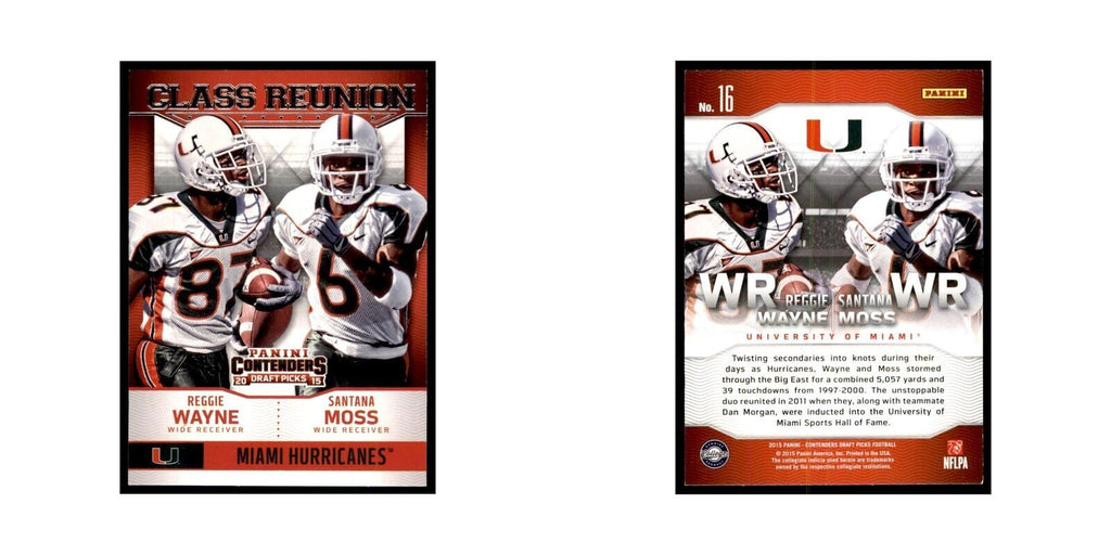Reggie Wayne Santana Moss 2015 Panini Contenders Draft Picks #16 NM