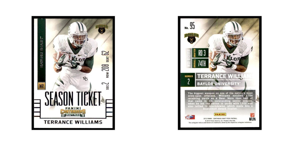 Terrance Williams 2015 Panini Contenders Draft Picks #95 Football Cards NM