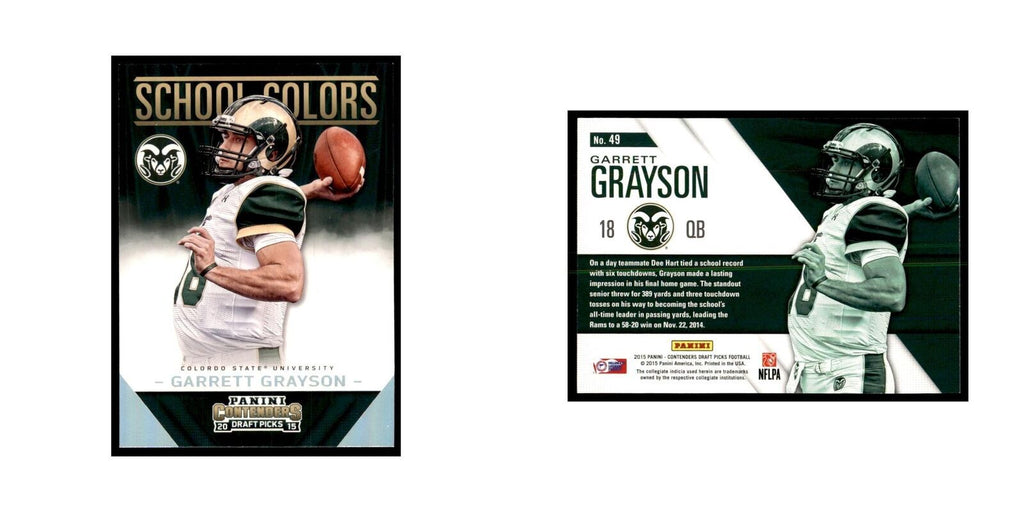 Garrett Grayson 2015 Panini Contenders Draft Picks #49 Football Cards NM