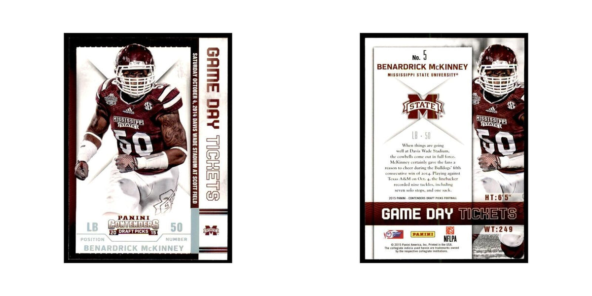 Benardrick McKinney 2015 Panini Contenders Draft Picks #5 Football Cards NM
