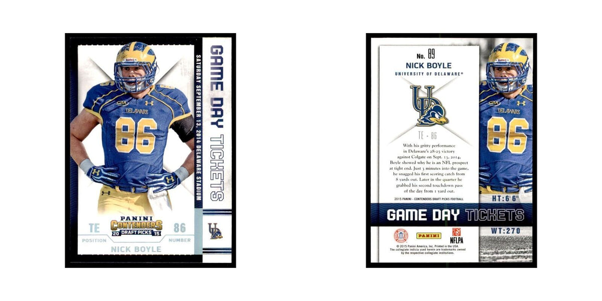 Nick Boyle 2015 Panini Contenders Draft Picks #89 Football Cards NM