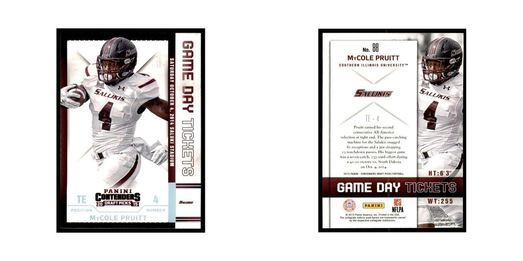 MyCole Pruitt 2015 Panini Contenders Draft Picks #88 Football Cards NM