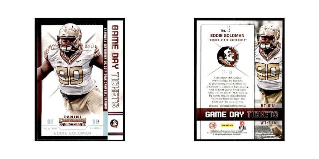 Eddie Goldman 2015 Panini Contenders Draft Picks #19 Football Cards NM