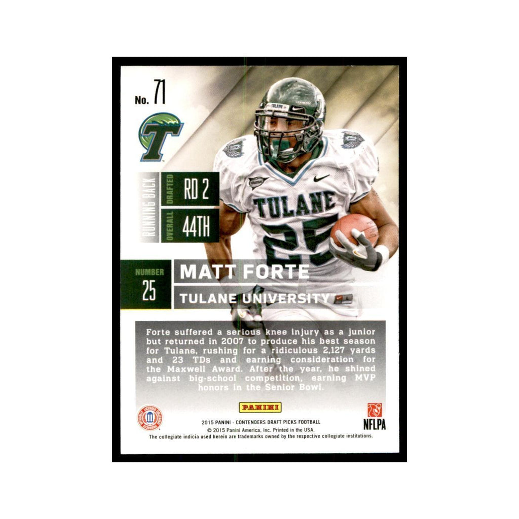 Matt Forte 2015 Panini Contenders Draft Picks #71 Football Cards NM