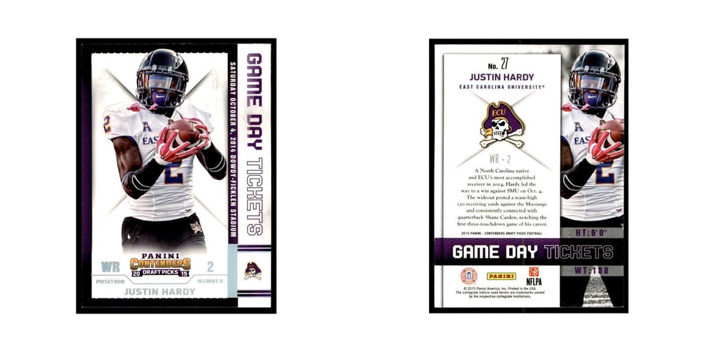 Justin Hardy 2015 Panini Contenders Draft Picks #27 Football Cards NM