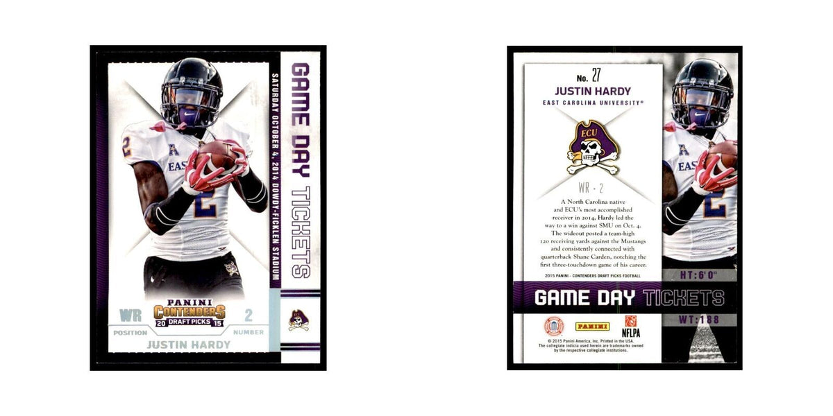 Justin Hardy 2015 Panini Contenders Draft Picks #27 Football Cards NM