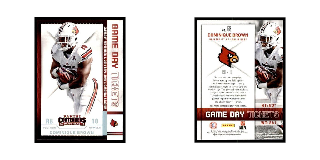 Dominique Brown 2015 Panini Contenders Draft Picks #68 Football Cards NM