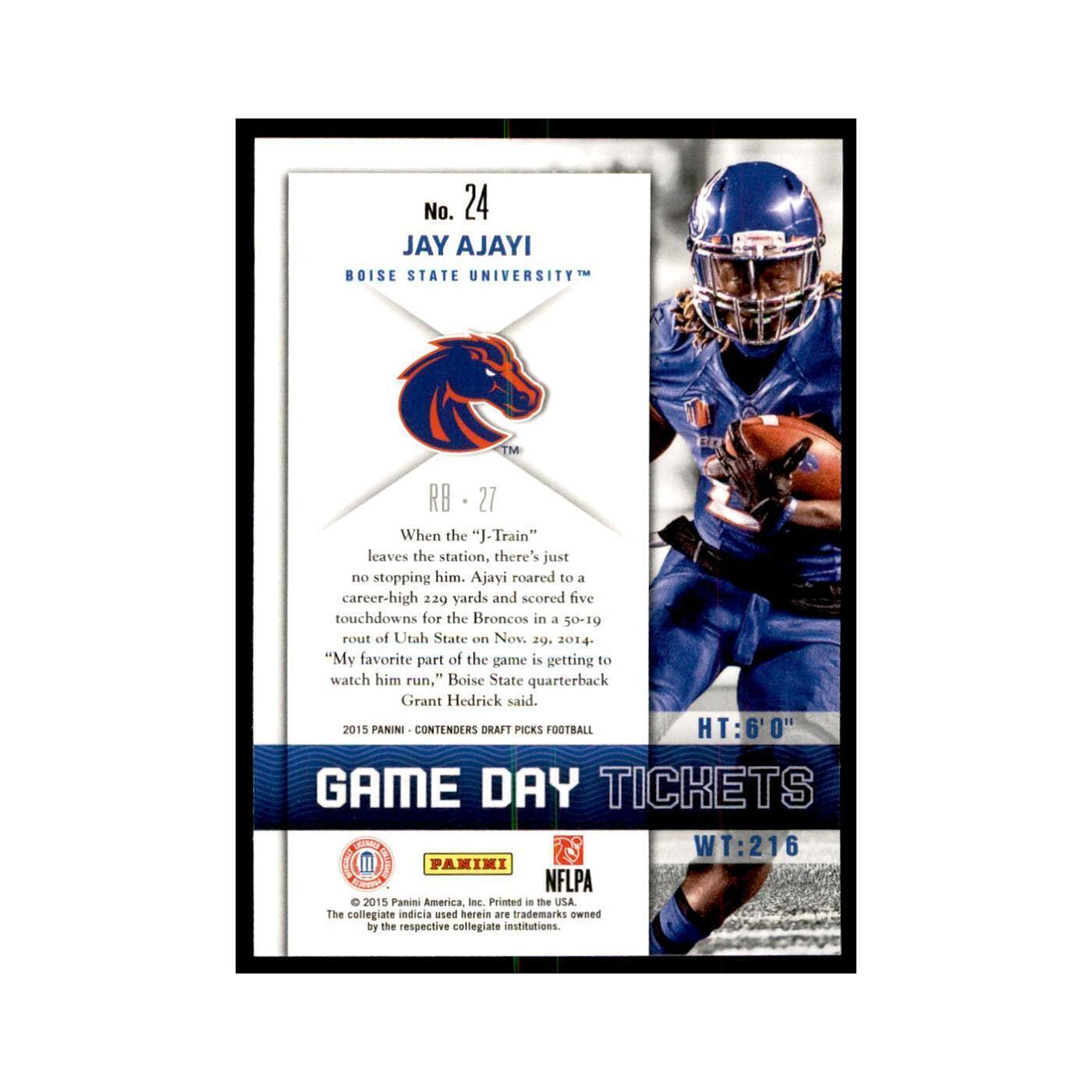 Jay Ajayi 2015 Panini Contenders Draft Picks #24 Football Cards Football Card NM
