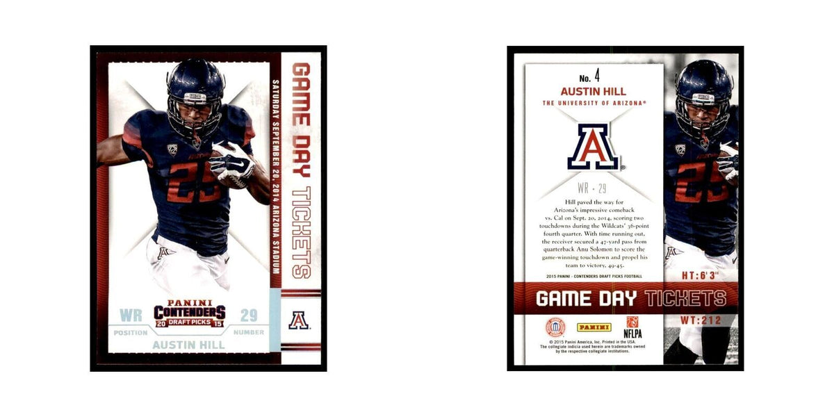 Austin Hill 2015 Panini Contenders Draft Picks #4 Football Cards NM