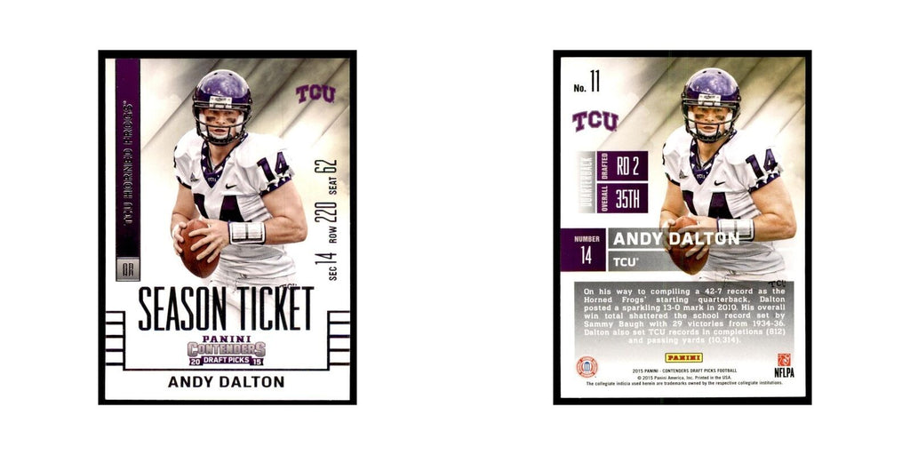 Andy Dalton 2015 Panini Contenders Draft Picks #11 Football Cards NM