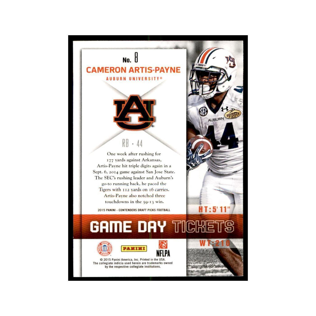 Cameron Artis-Payne 2015 Panini Contenders Draft Picks #8 Football Cards NM