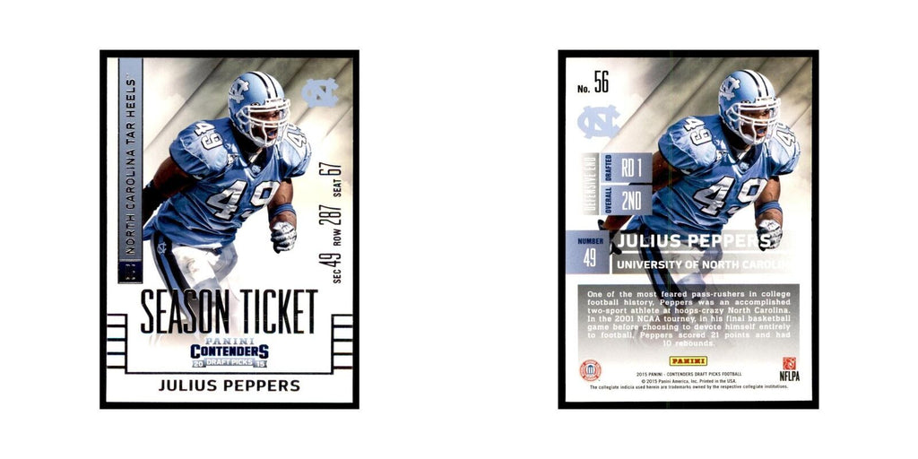 Julius Peppers 2015 Panini Contenders Draft Picks #56 Football Cards NM