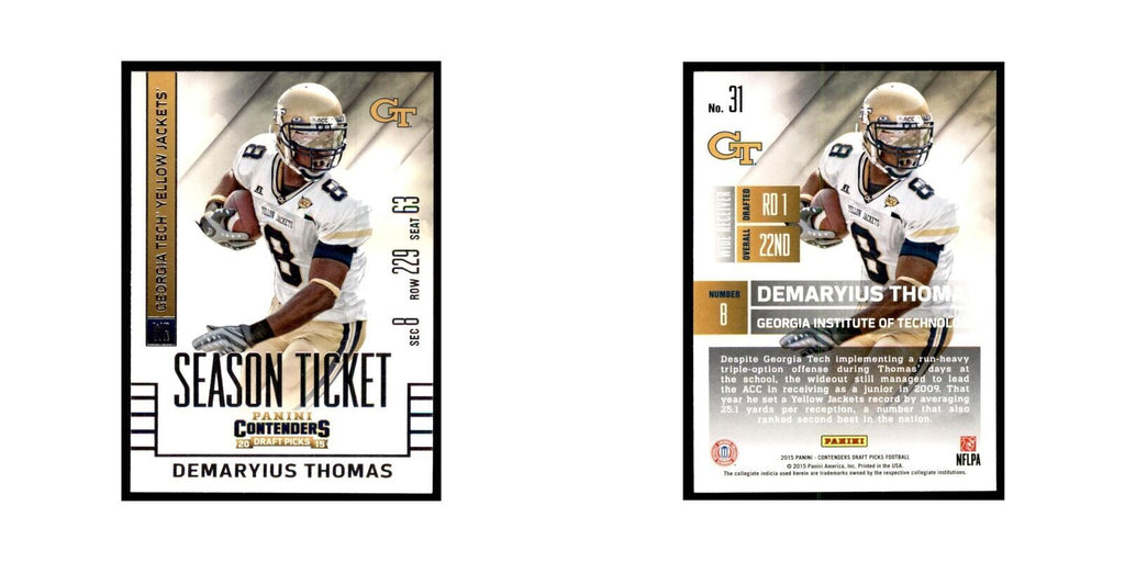 Demaryius Thomas 2015 Panini Contenders Draft Picks #31 Football Cards NM