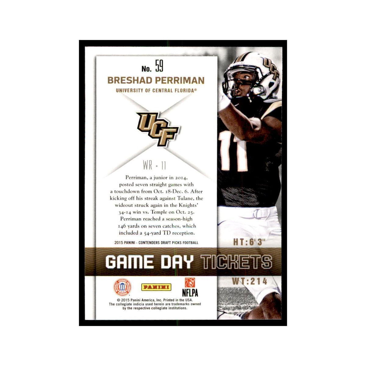 Breshad Perriman 2015 Panini Contenders Draft Picks #59 Football Cards NM