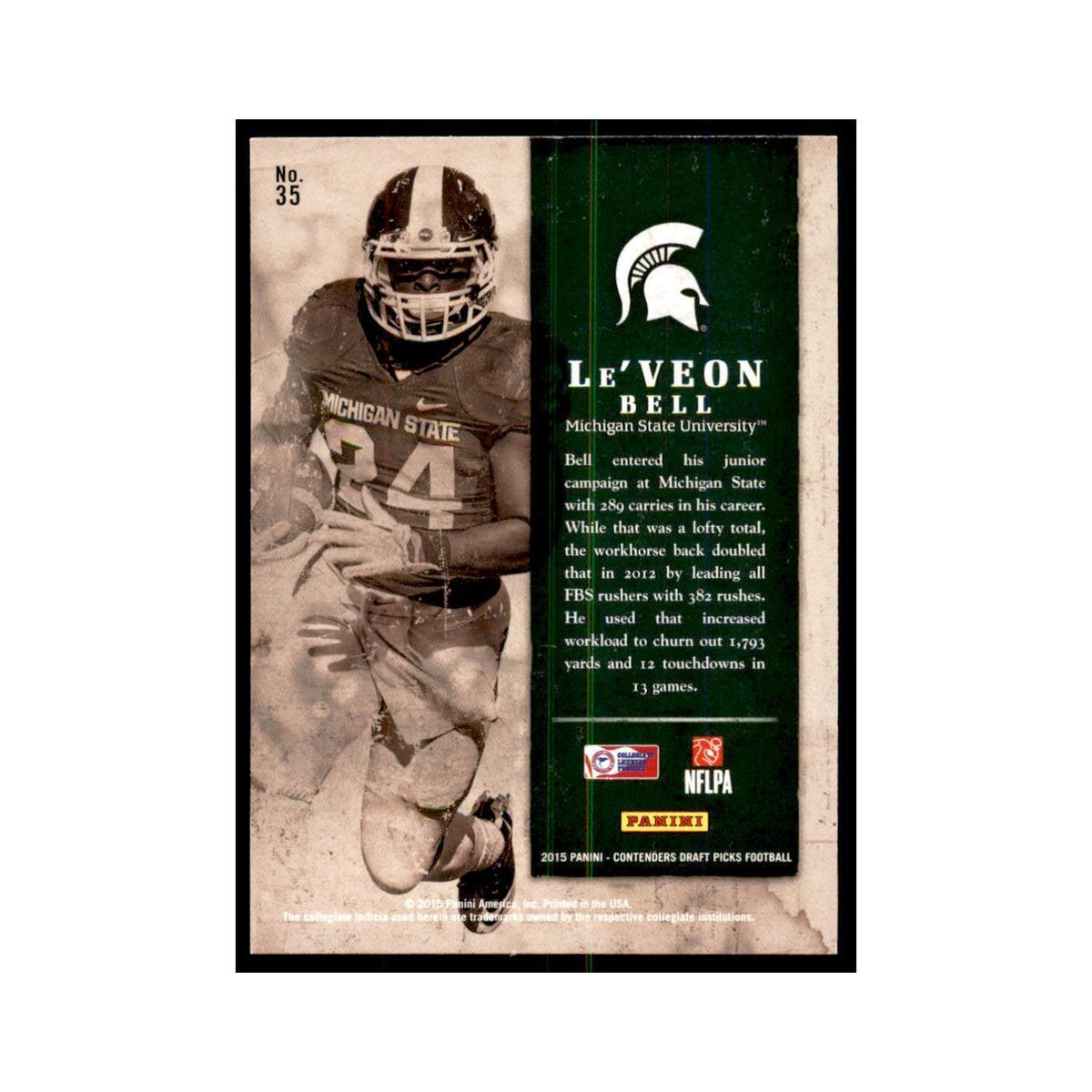 Le'Veon Bell 2015 Panini Contenders Draft Picks #35 Football Cards NM
