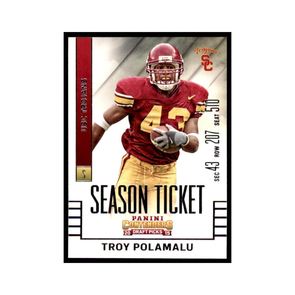 Troy Polamalu 2015 Panini Contenders Draft Picks #98 Football Cards NM