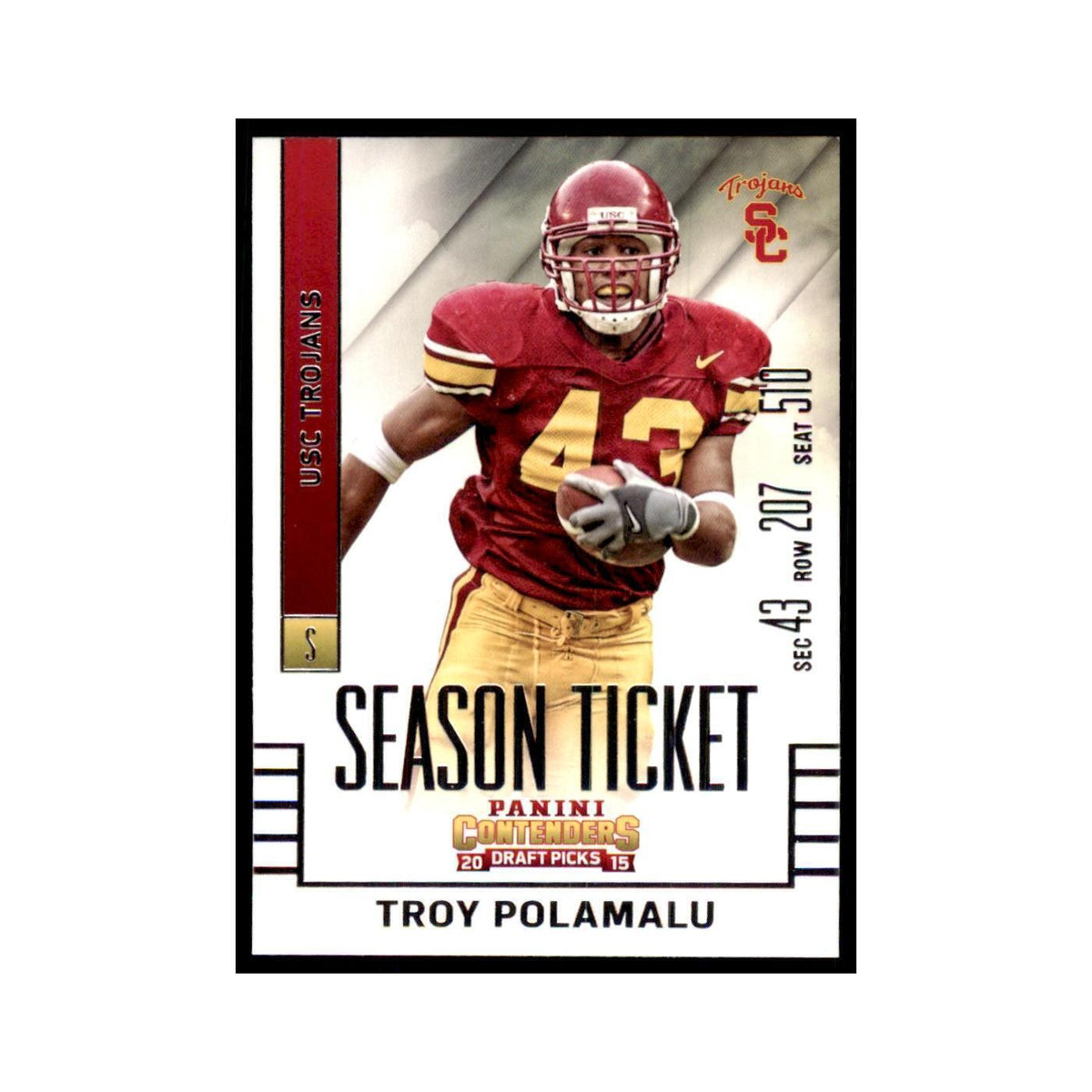 Troy Polamalu 2015 Panini Contenders Draft Picks #98 Football Cards NM