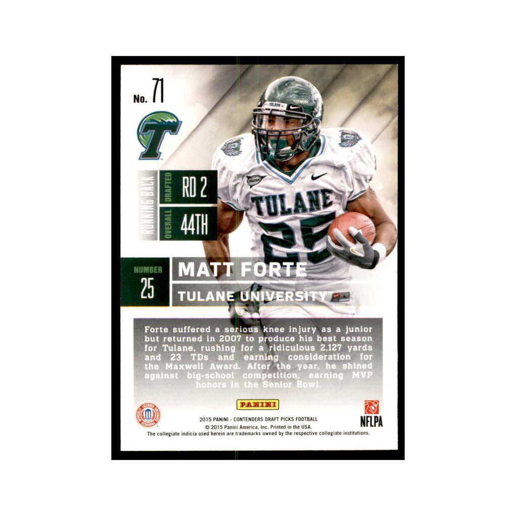 Matt Forte 2015 Panini Contenders Draft Picks #71 Football Cards NM