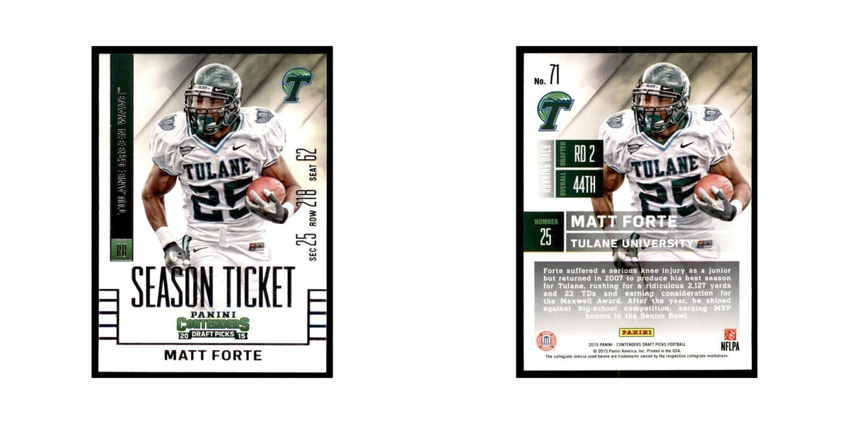 Matt Forte 2015 Panini Contenders Draft Picks #71 Football Cards NM