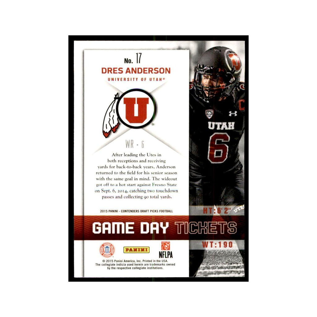 Dres Anderson 2015 Panini Contenders Draft Picks #17 Football Cards NM