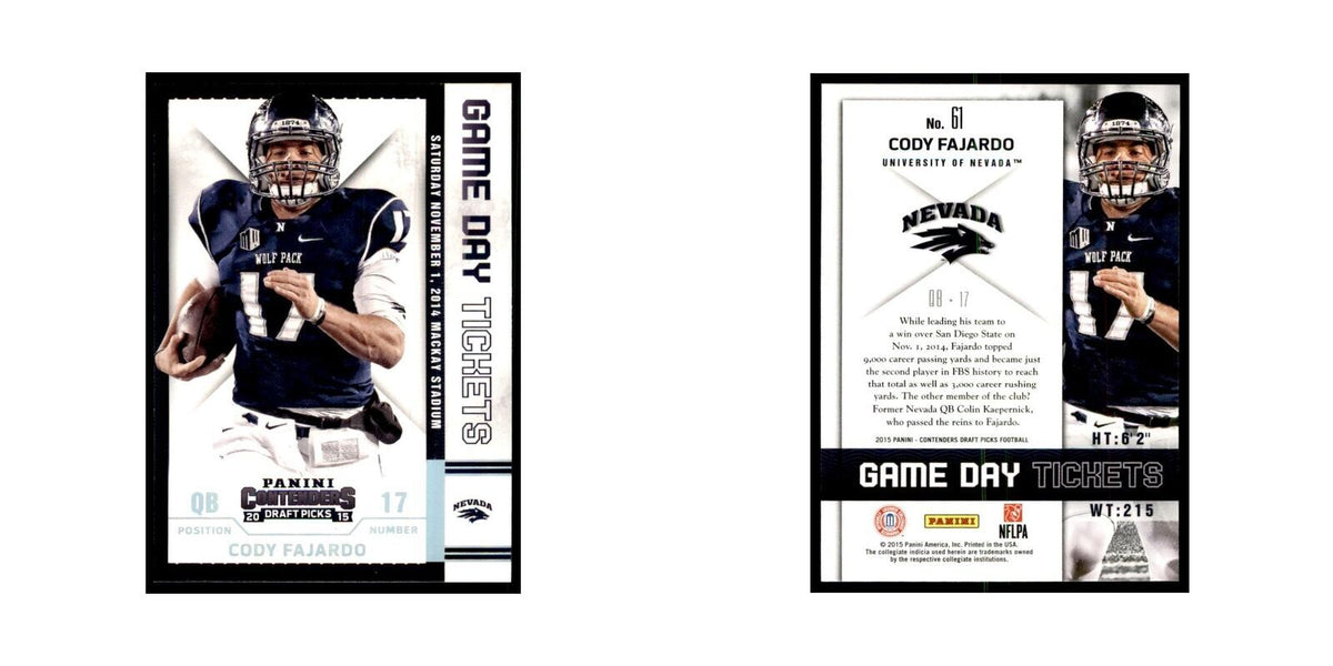 Cody Fajardo 2015 Panini Contenders Draft Picks #61 Football Cards NM