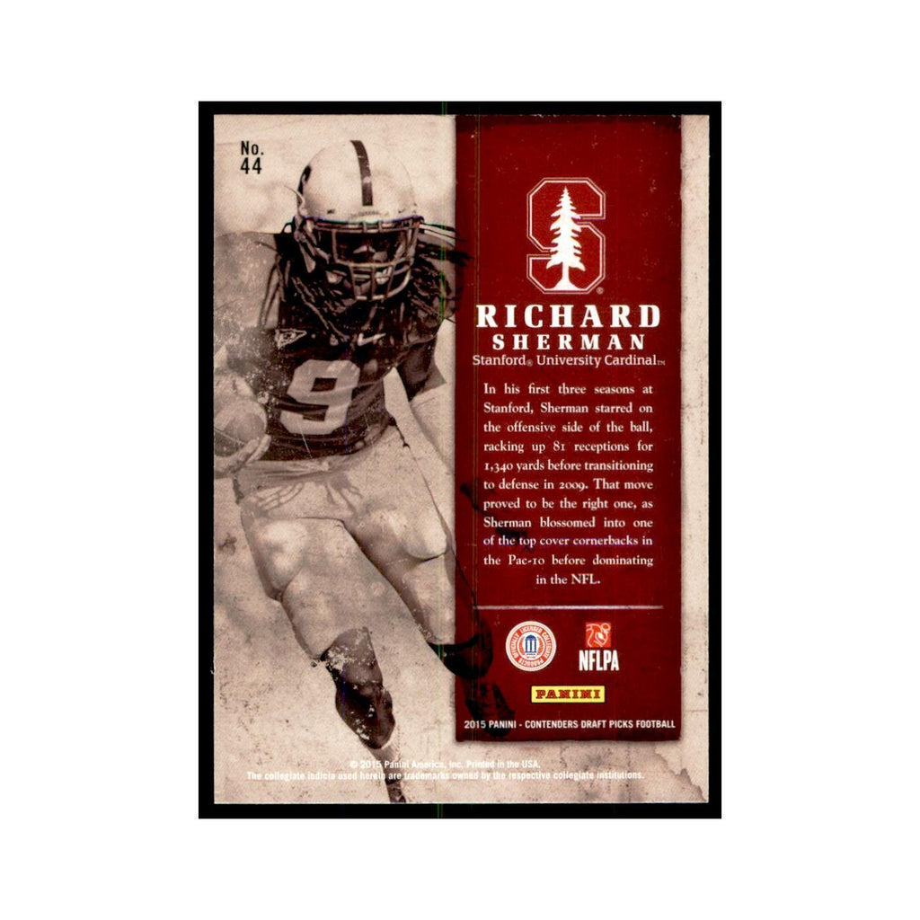 Richard Sherman 2015 Panini Contenders Draft Picks #44 Football Cards NM