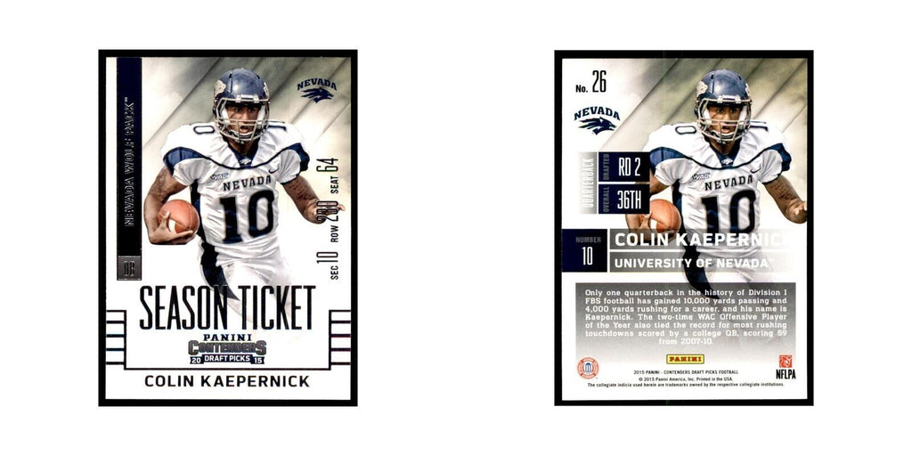 Colin Kaepernick 2015 Panini Contenders Draft Picks #26 Football Cards NM
