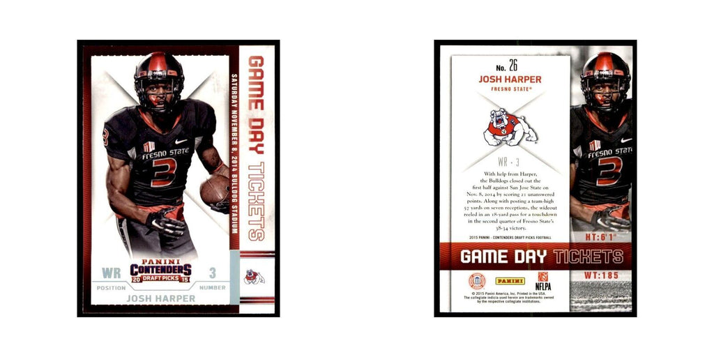 Josh Harper 2015 Panini Contenders Draft Picks #26 Football Cards NM
