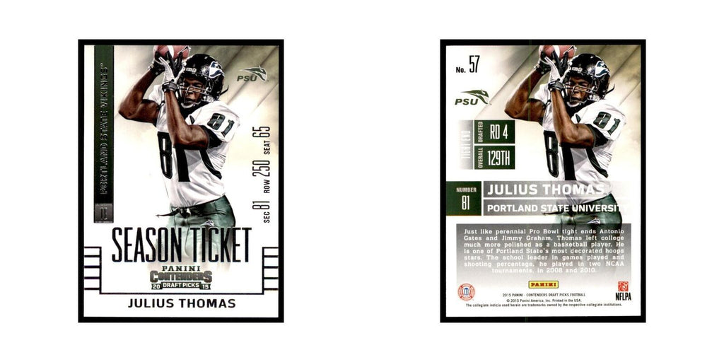 Julius Thomas 2015 Panini Contenders Draft Picks #57 Football Cards NM