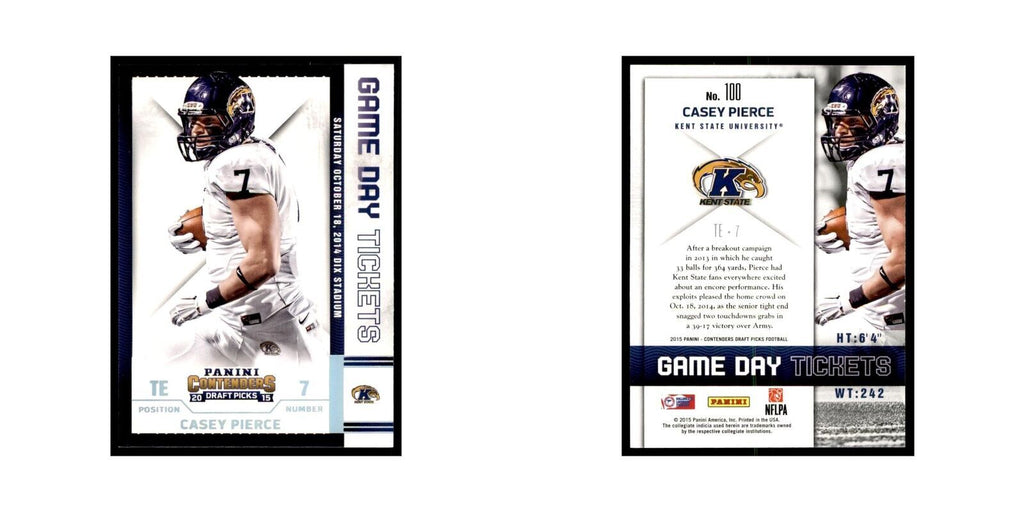 Casey Pierce 2015 Panini Contenders Draft Picks #100 Football Cards NM