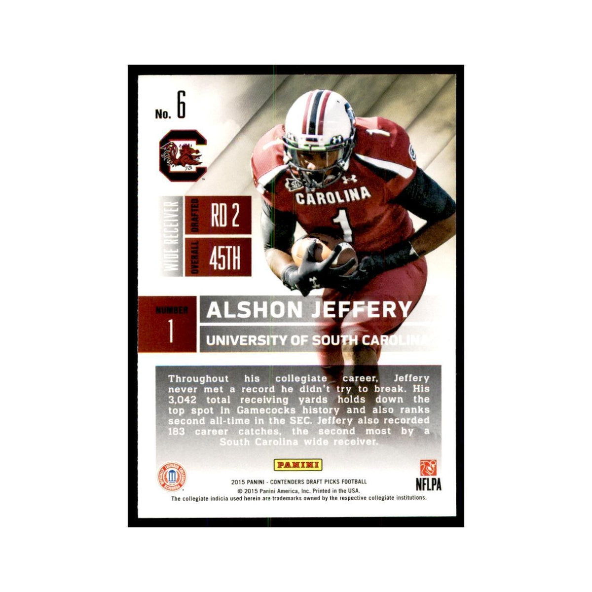 Alshon Jeffery 2015 Panini Contenders Draft Picks #6 Football Cards NM