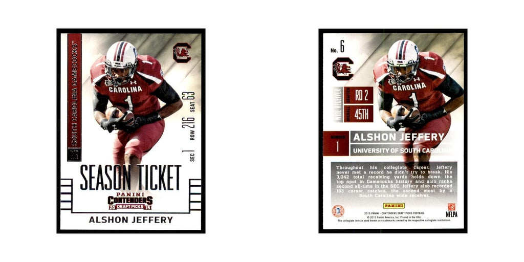 Alshon Jeffery 2015 Panini Contenders Draft Picks #6 Football Cards NM