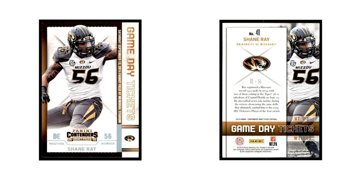 Shane Ray 2015 Panini Contenders Draft Picks #40 Football Cards Football Card NM