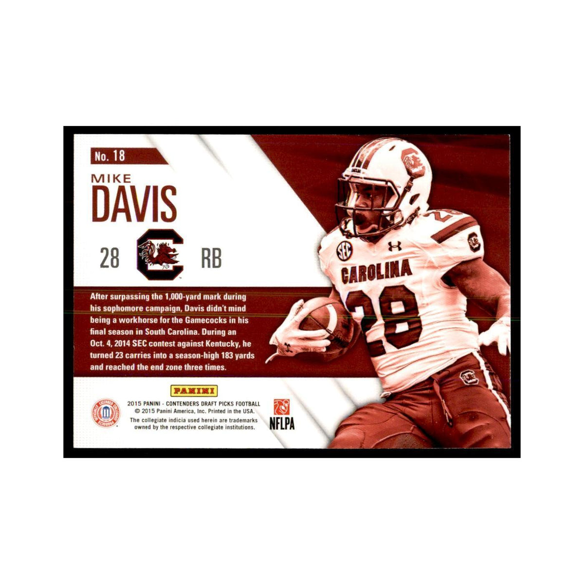 Mike Davis 2015 Panini Contenders Draft Picks #18 Football Cards NM