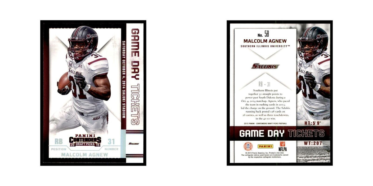Malcolm Agnew 2015 Panini Contenders Draft Picks #58 Football Cards NM